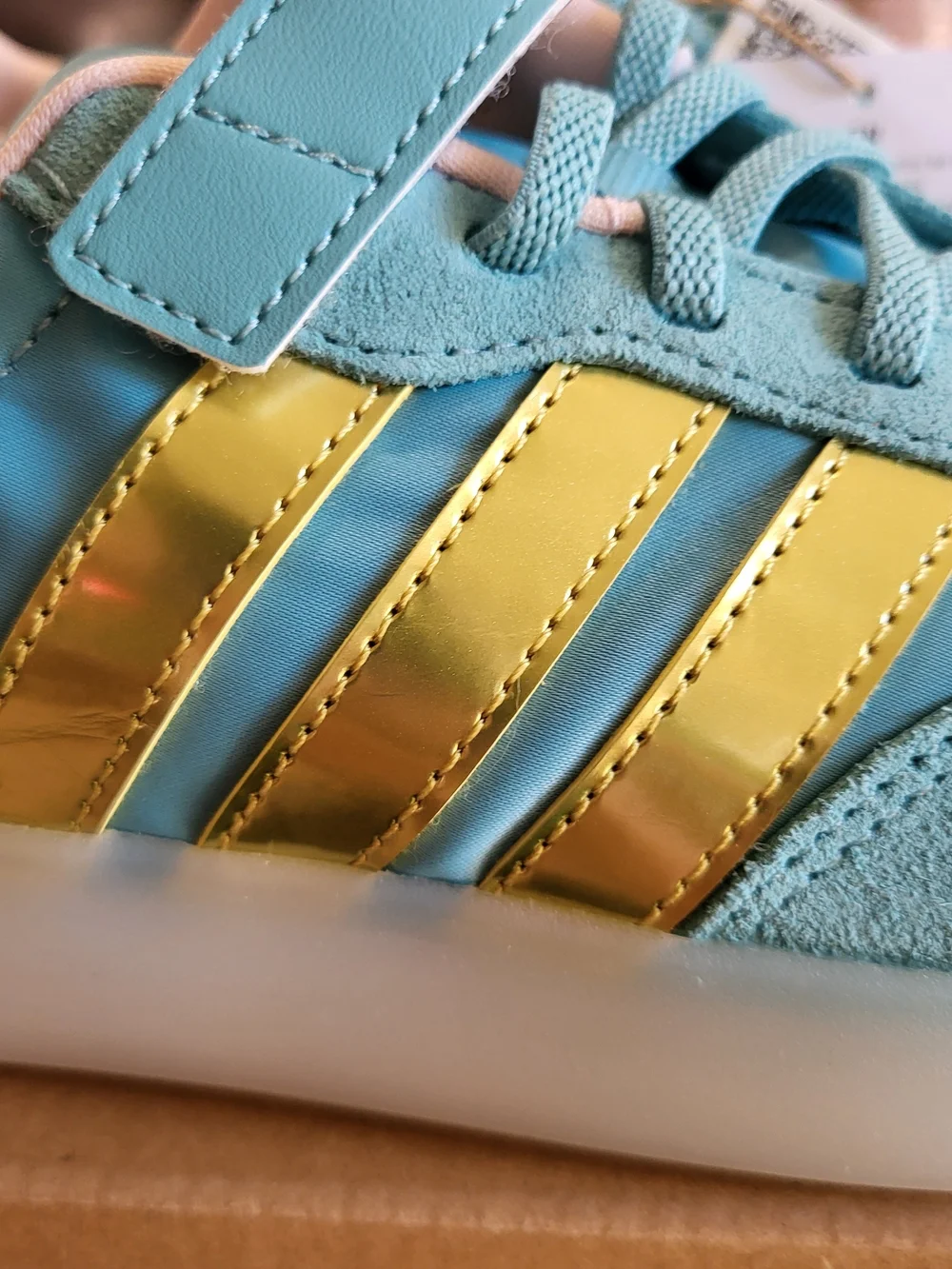 *NEW* Adidas Barreda Decode Jasmine EL Disney Aladdin Size 2Y Shoes  Blue/Gold